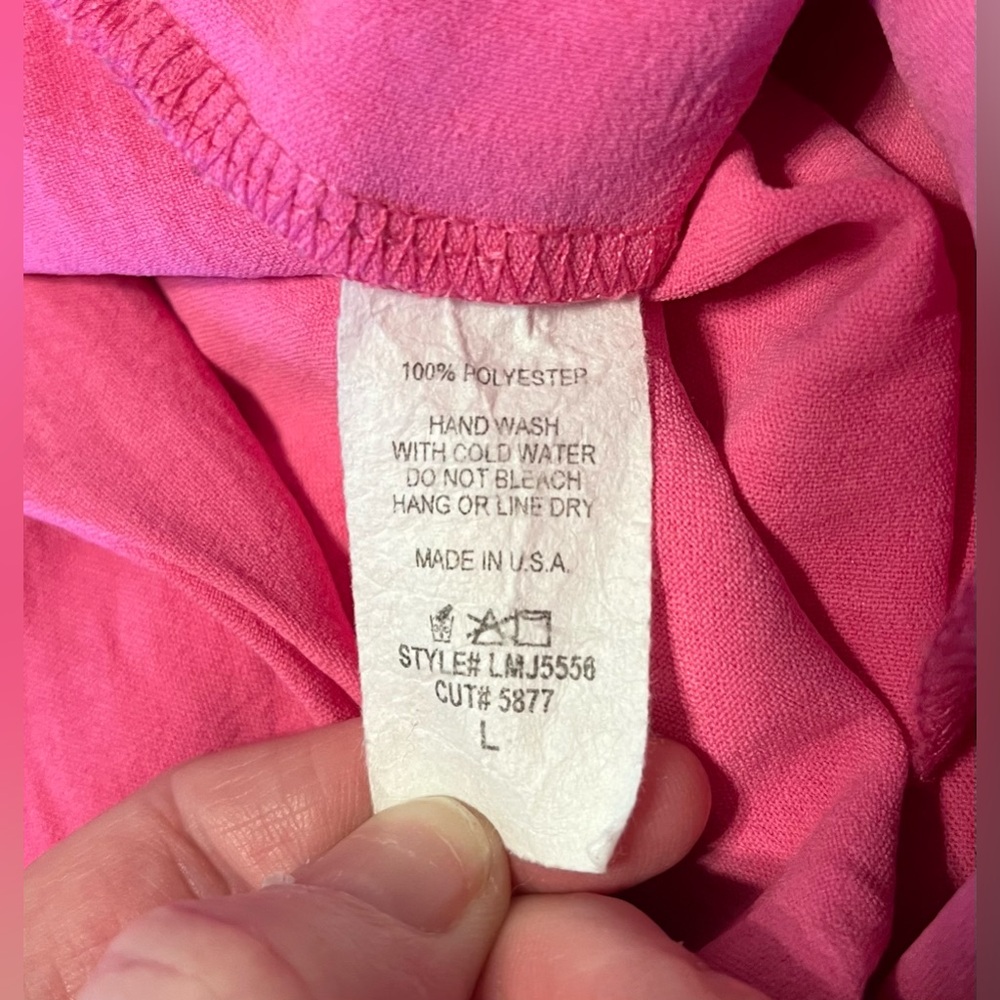 Lovely Melody Pink Wide Leg Overalls Romper SZ L Sleeveless Gauzy Feel - Picture 5 of 12